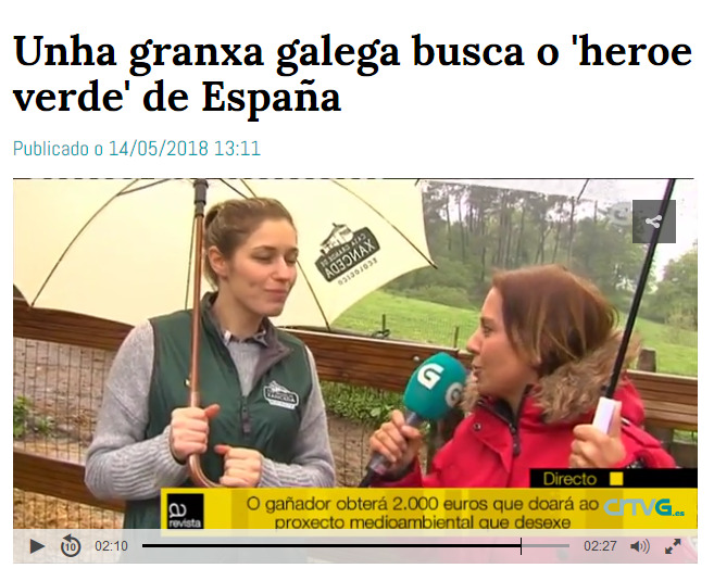 Video en A Revista da TVG sobre Héroes Verdes