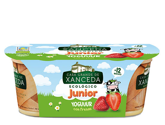 El yogur ecológico junior de fresas de Xanceda... ¡riquísimo!