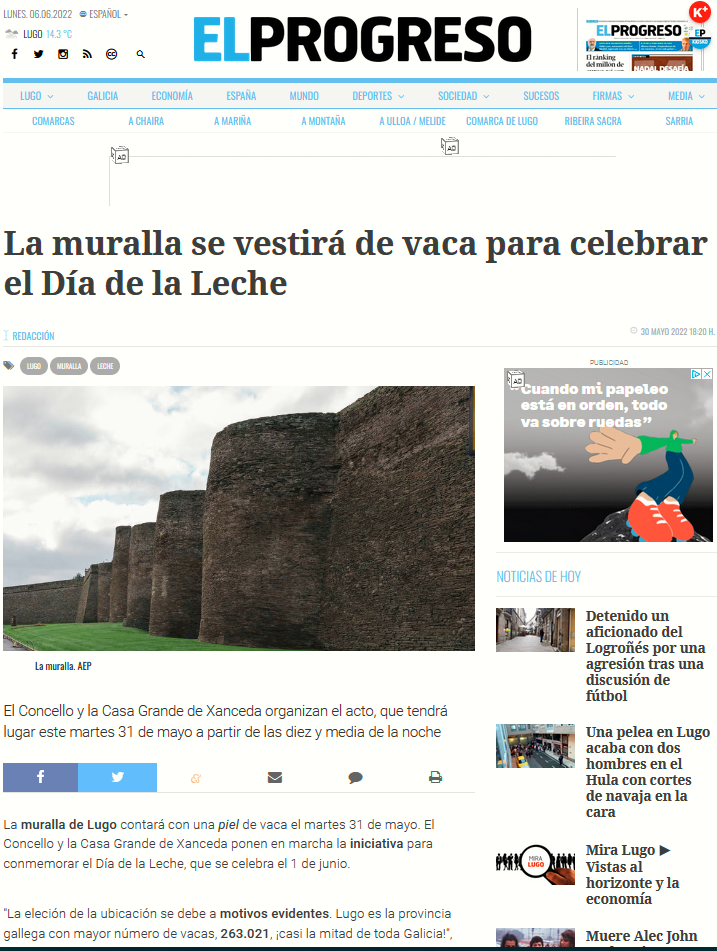 Día do Leite, diversos medios