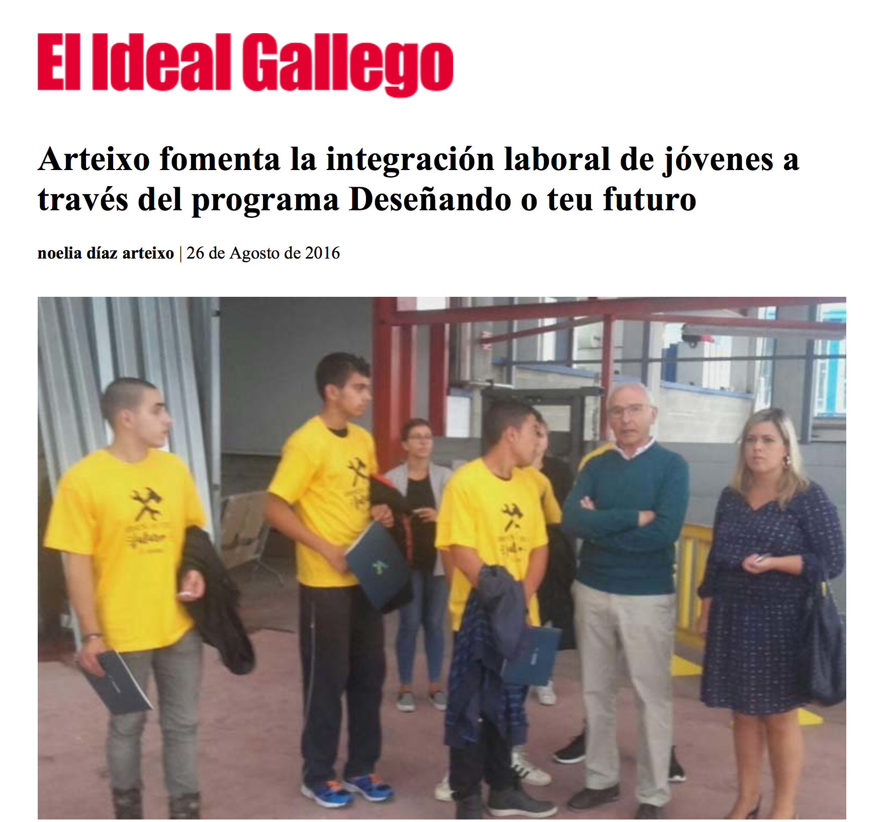 Arteixo fomenta la integración laboral de jóvenes